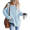 Maglione da Donna in Maglia Off-the-Shoulder Pullover a Manica Lunga Casual