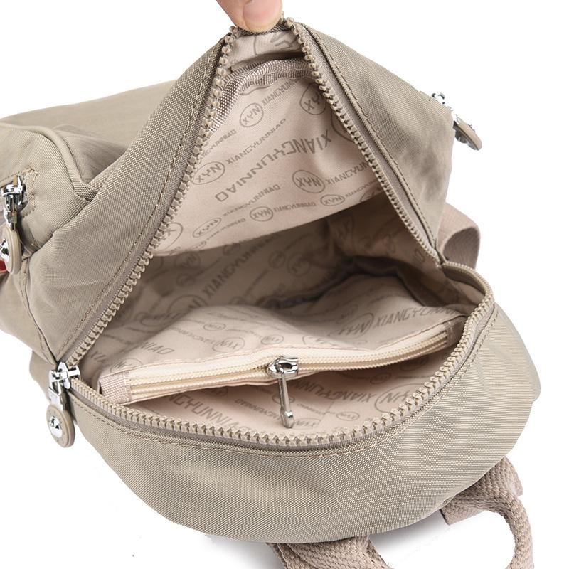 Large Capacity Student Schoolbag Women's Backpack Lightweight Water-repellent Nylon Commuter Travel Bag