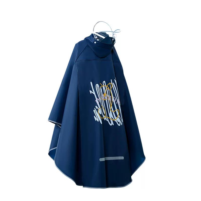 Children's Poncho Raincoat for Boys and Girls, Full-Body Waterproof with Backpack Space, Suitable for Older Children and Students, Special Pullover