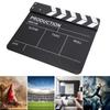 Acrylic Director Scene Clapperboard TV Movie Action Board Film Cut Prop with Pen (Black)