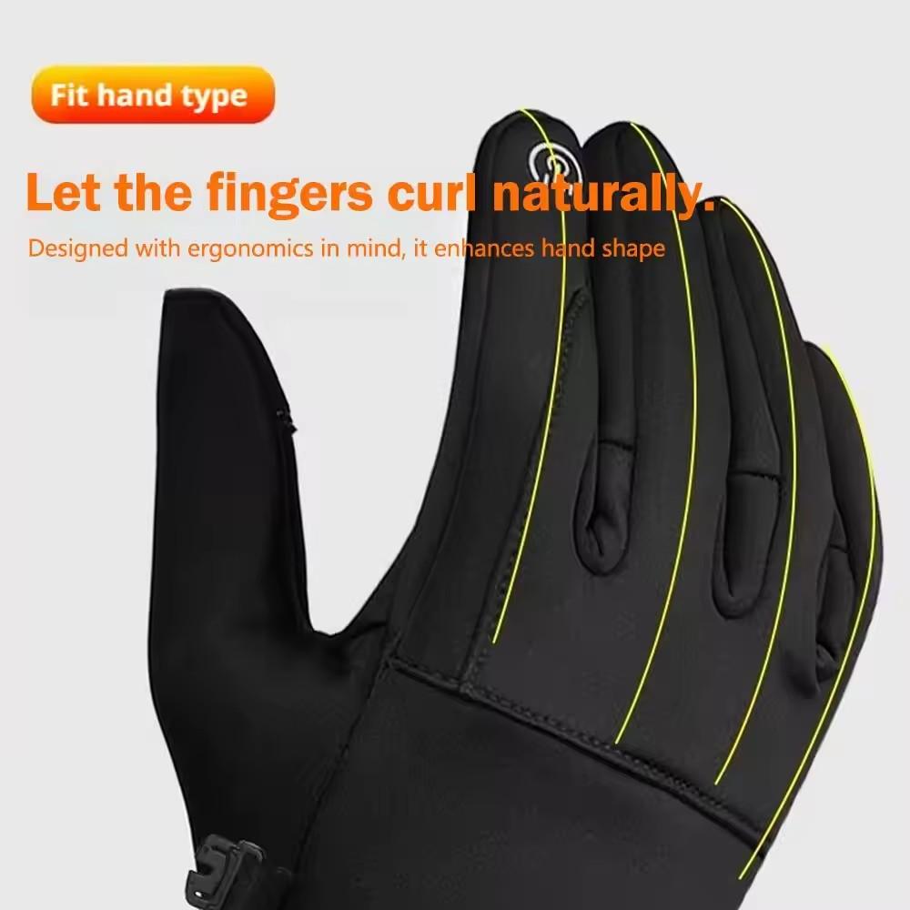 Winter Touch Screen Waterproof Gloves Men's Outdoor Cycling Skiing Waterproof Gloves Thickened Warm Non Slip Full Finger Gloves