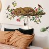 Hand-Painted Majestic Leopard Wall Sticker Royal Luxurious Self-Adhesive Wall Art for Bedroom Living Room Home Decor