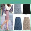 Skirt Lace Women Hollow Aline Out Fitness Skirt Knee Length Plus Size Skirt