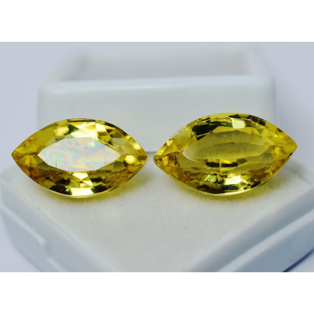 NATURAL Sapphire Yellow 8 To 10 Ct MARQUISE Cut Loose Gemstone Pair