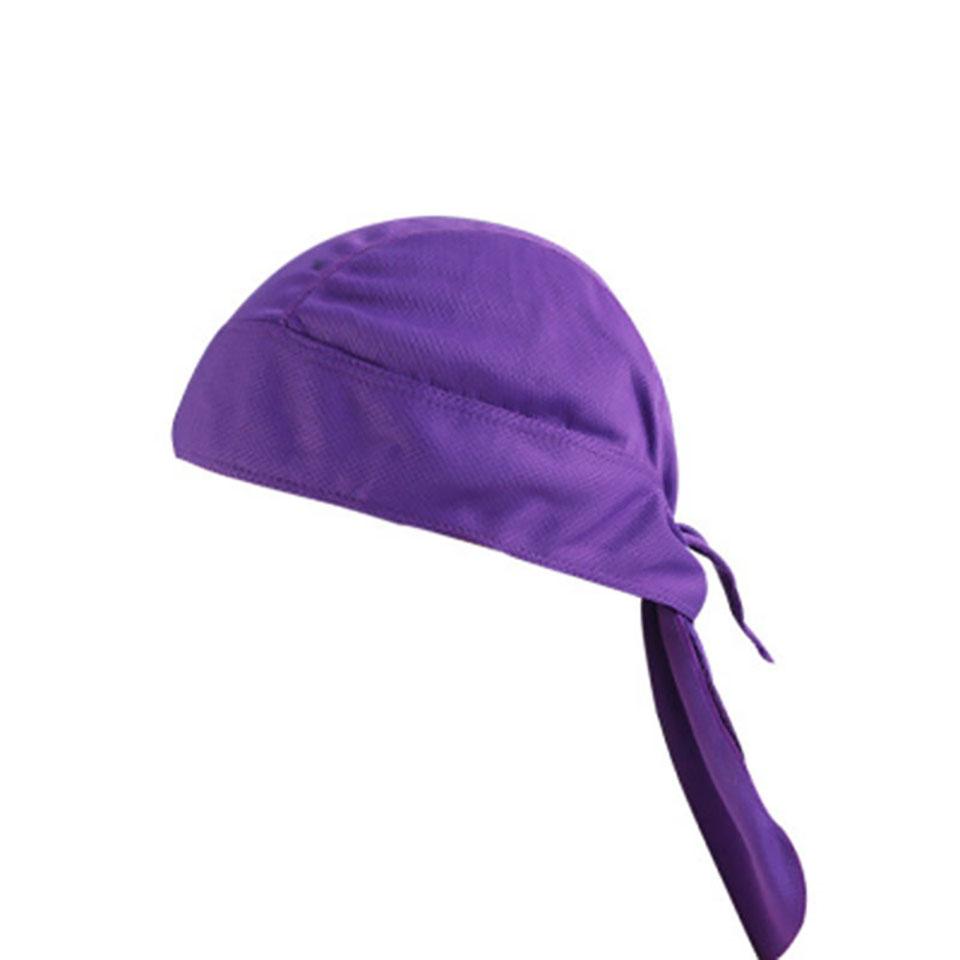 Loogdeel Sneldrogende Fiets Hoofddoek Zonbeschermende Hoed Zweetabsorberende Bandana voor Fietssporten paars