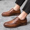 Personalized Fashionable Men's Casual Leather Shoes Beef Tendon Sole Large Size Men's Casual Leather Shoes