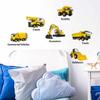 Engineering Car Wall Sticker Home PVC Kid's Room Self-adhesive Vehicle Stickers Interesting DIY Decal Backdrop Ornament