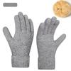 Warm Knitted Gloves Women Winter Riding Office Minimalist Cold Proof Double Layer Touchscreen Gloves