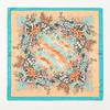 70cm Floral luxury Silk Feel Square Scarf Female Soft Satin Handle Hijab lady Bandana Foulard Bag Ribbon