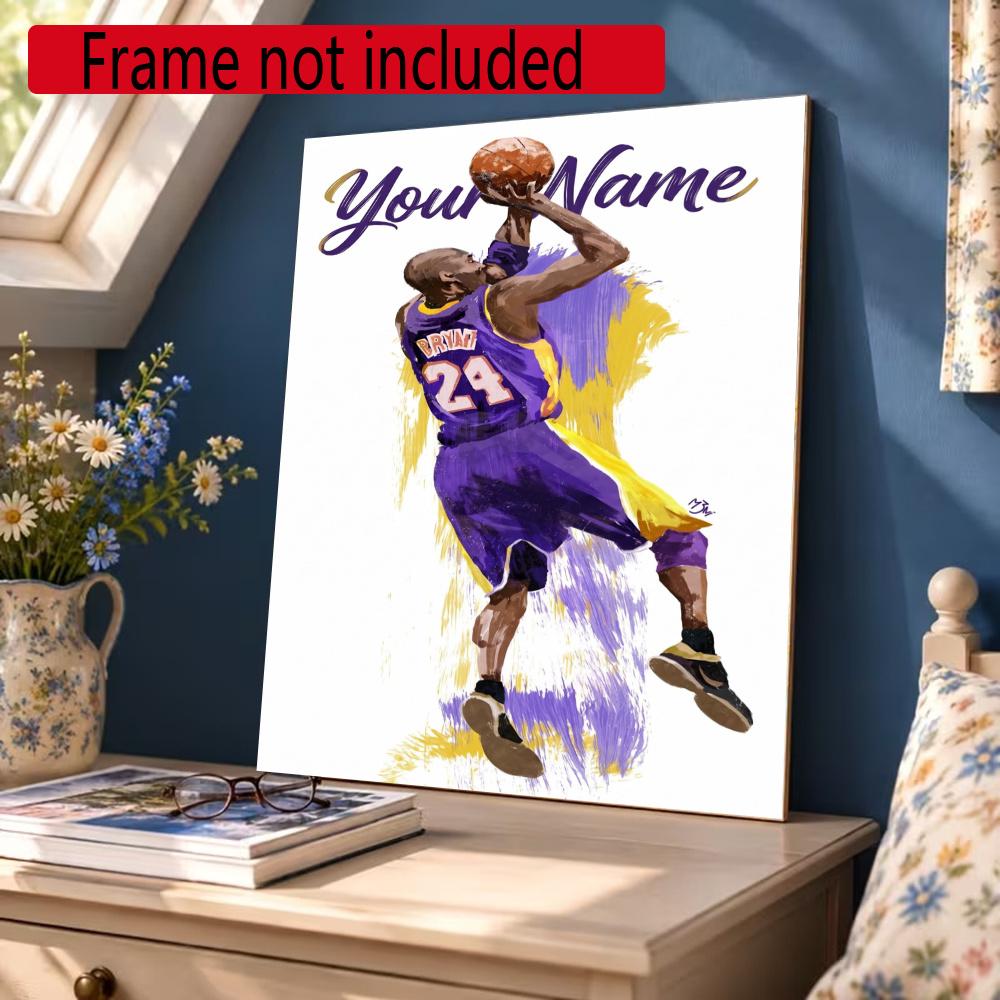 Kobe Customize Text Diamond Painting Round Diamond Mosaic Suitable For Beginners Diamond Painting Rhinestones Gift Frameless