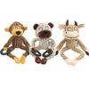 Cute Monkey Plush Squeaky Toy Soft Corduroy Pet Chew Toy for Puppy Interactive Tug