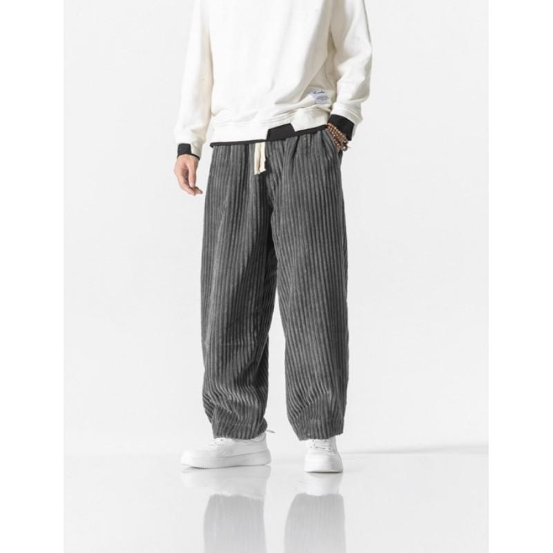

Men s Fall/Winter Tapered Harem Pants Relaxed Vintage Style Loose-Fit Cuffed Trousers 5XL