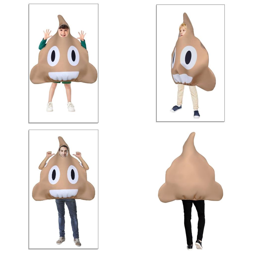 Vtipný kostým hovínka pro dospělé a děti Pohodlná polyesterová látka pro halloweenskou zábavu