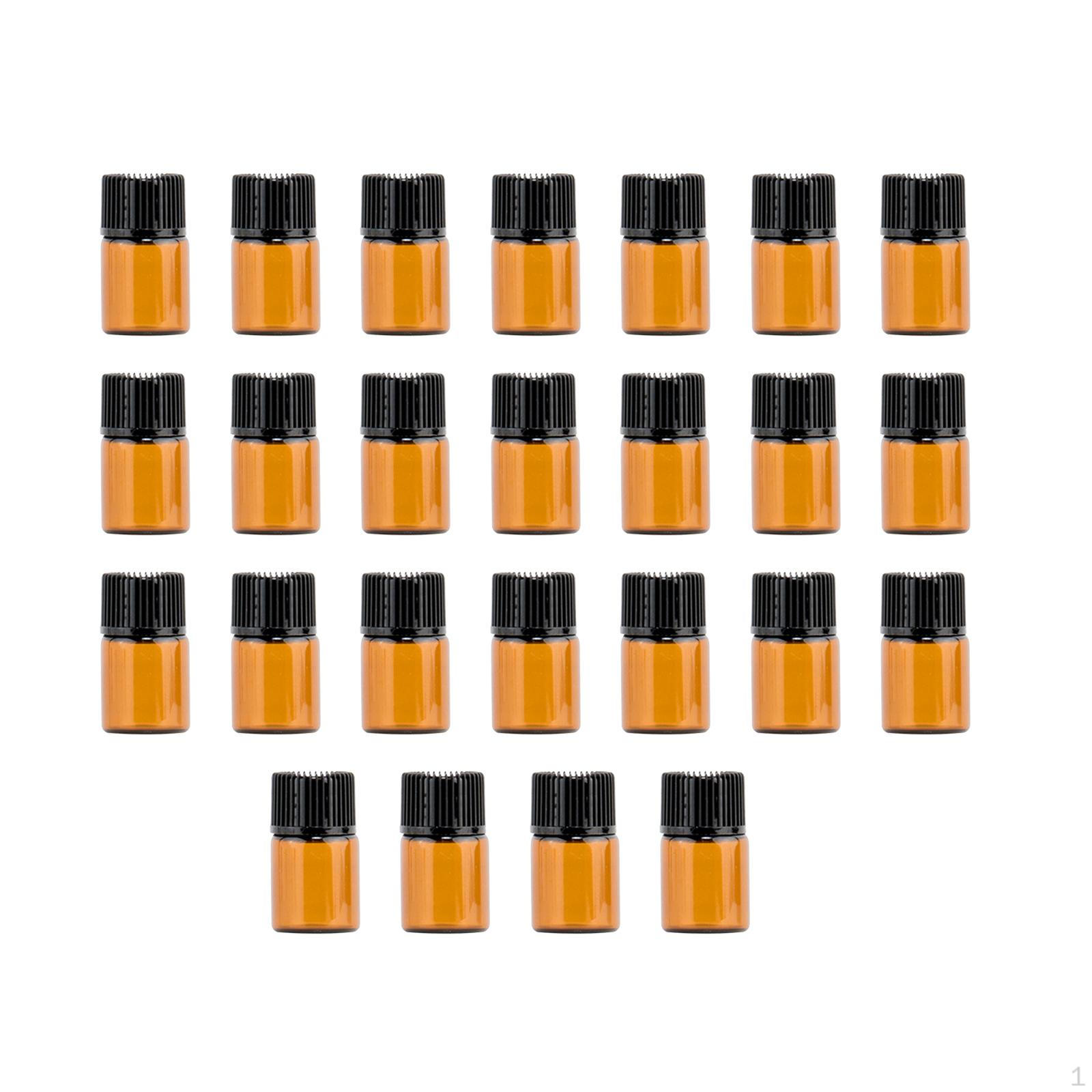 

25 шт. пустые стеклянные бутылки, маленькие тюбики, герметичные банки, коричневый многоразовый контейнер для хранения 2ml Medium plug