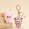 Kreskówkowy Uroczy Brelok Labubu Flokowany Kawaii Lalka Zawieszka do Kluczyków Samochodowych Torby Pamiątka Biżuteria Prezenty Dla Kobiet Mężczyzn