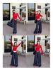 Women's Long Sleeve Slim Fit Red T-Shirt - Stylish Spring/Autumn Base Layer 2025