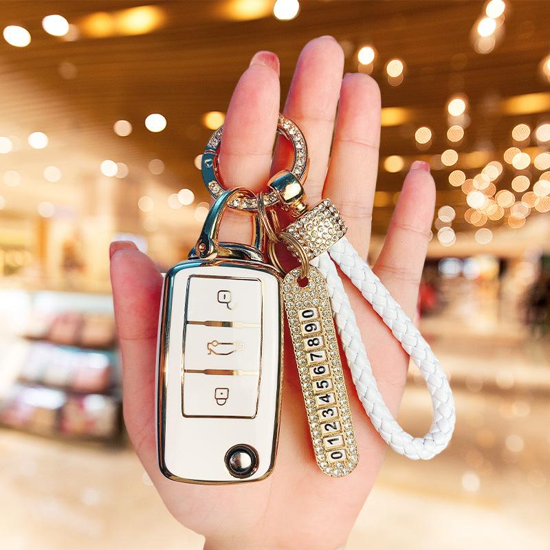 Použiteľný kryt kľúča Volkswagen Langyi Suiteng Bora škrupina Santana polo Lingdu pracka Golf Tiguan taška