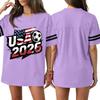 Short Sleeve Blouses for Women USA 2026 Graphic Womens Short Sleeve Shirts V Neck Casual Women's Short Sleeve Tops Loose Fit