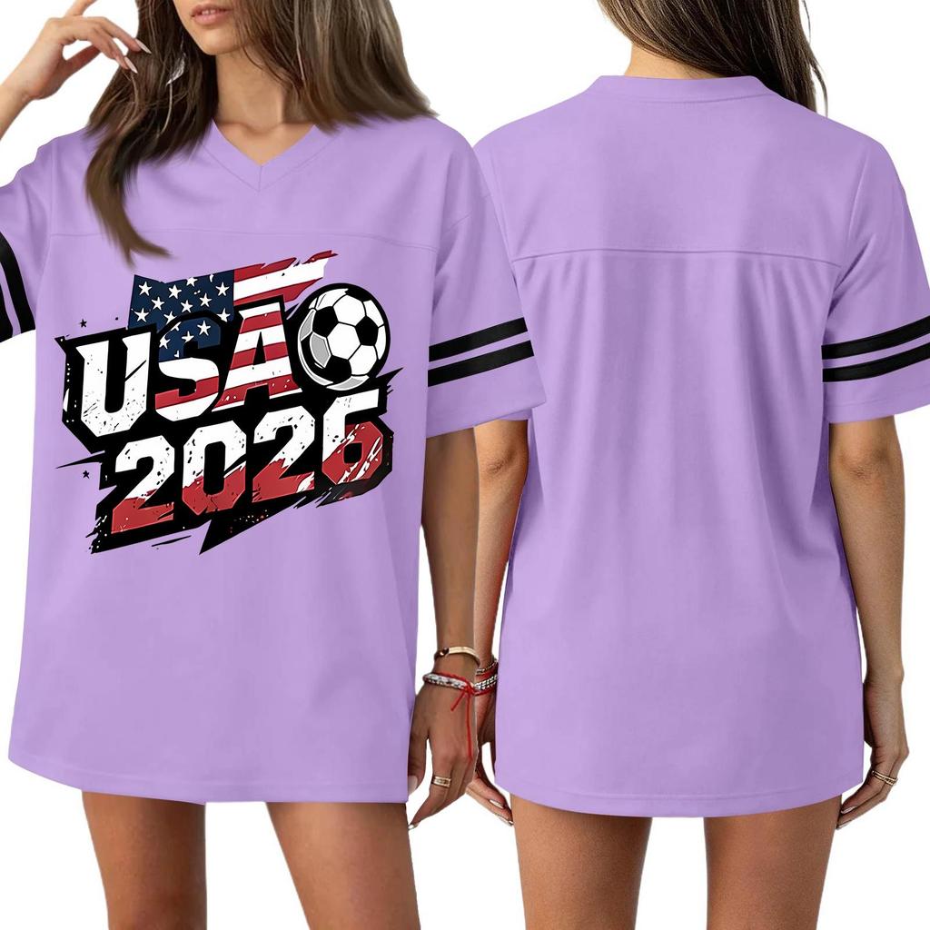 Short Sleeve Blouses for Women USA 2026 Graphic Womens Short Sleeve Shirts V Neck Casual Women's Short Sleeve Tops Loose Fit