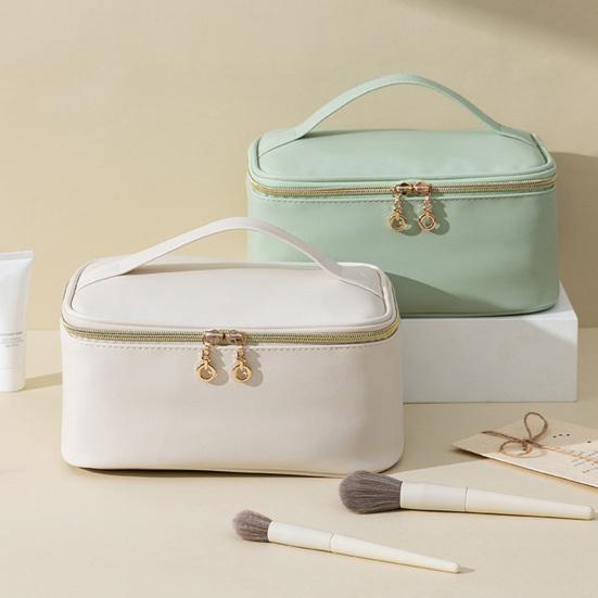 Travel Cosmetic Case Large Capacity Makeup Bag with Removable Divider Waterproof Toiletry Bag with Top Handle Cosmetic Organizer for Vacation Home