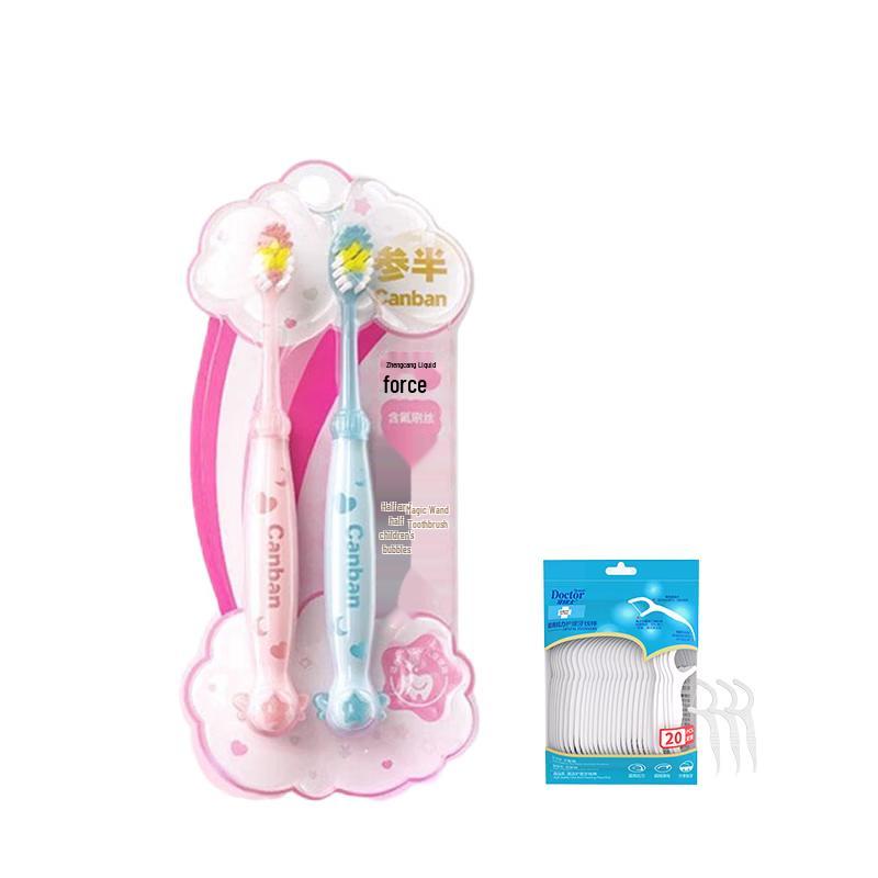 Dental Floss Picks & Kids Toothbrush Bundle