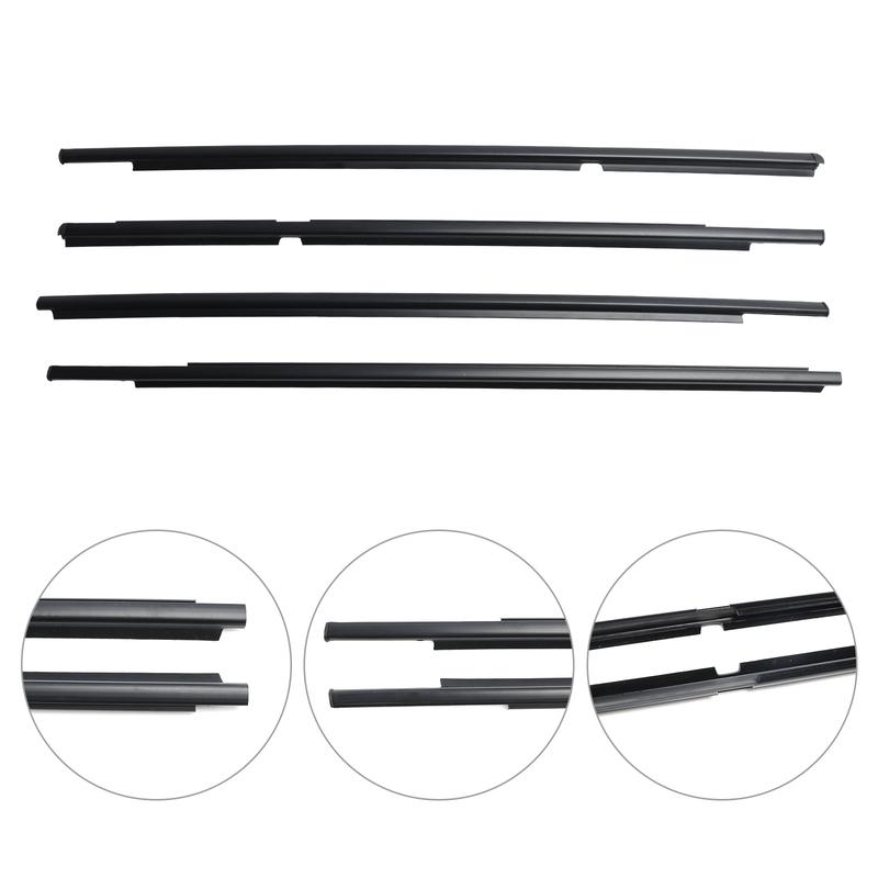Artudatech 4pcs Outer Door Glass Weatherstrip Moulding For Toyota Yaris Vitz 2005 2006 2007 2008 2009 2010