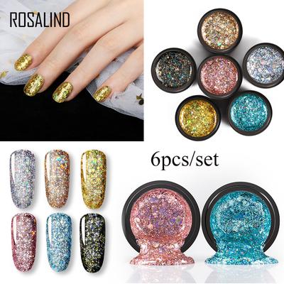 6Pcs/lot 5ml Diamond Gel Nail Polish Set Platinum Nail Gel for Nails Nail Art Kit