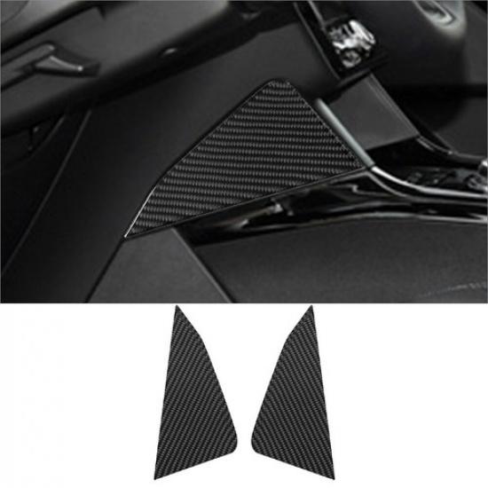 2Pcs Carbon Fiber Interior Floor Console Side Cover Trim For Ford Explorer