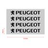 4Pcs Car Door Handle Sticker Tire Rear View Mirror Decoration Sticker For Peugeot 2008 5008 307 308 3008 206 207 208 107 106 205