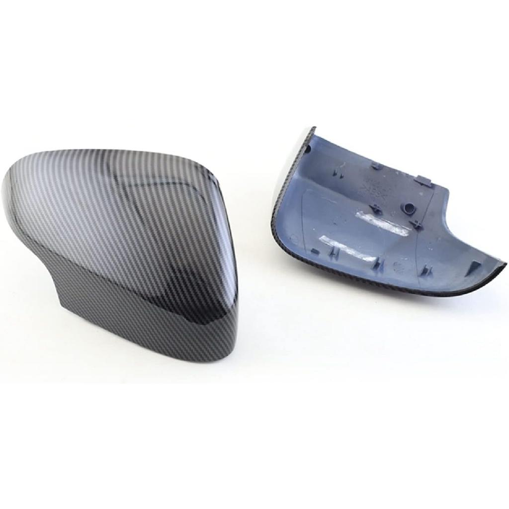 Pair Left & Right Carbon Fiber Side Rearview Mirror Cover Cap Compatible For Volvo C30 S60 S80 S40 V50 V70