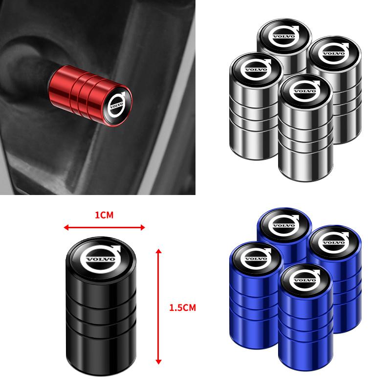4 Τεμάχια Καλύμματα Βαλβίδας Τροχών Αυτοκινήτου Για VOLVO RDESIGN AWD S40 S60 S90 XC40 XC60 XC90 V40 V50 V60 T6 AWD S60 Auto Styling