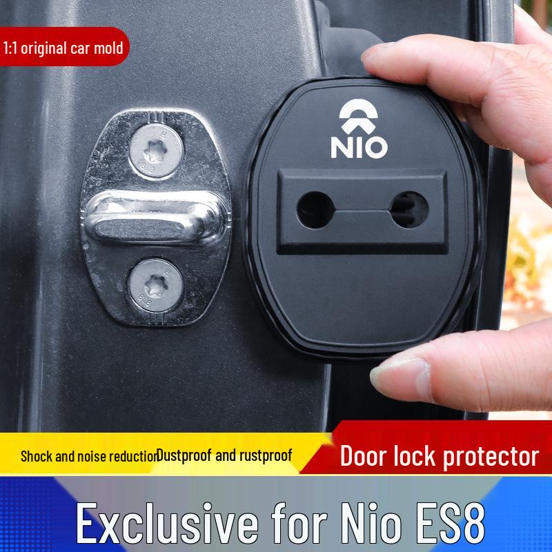 Silicone Protective Cover for Nio ES8 Car Door Lock: Dustproof, Decorative, Rustproof, Cushioned, Shock-Absorbent.
