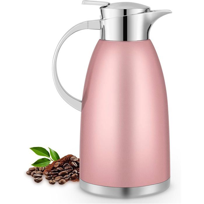 Thermique café CarafeDouble acier inoxydable à paroi Thermos 12 heures de rétention de chaleur de 1,8 litre de thé.
