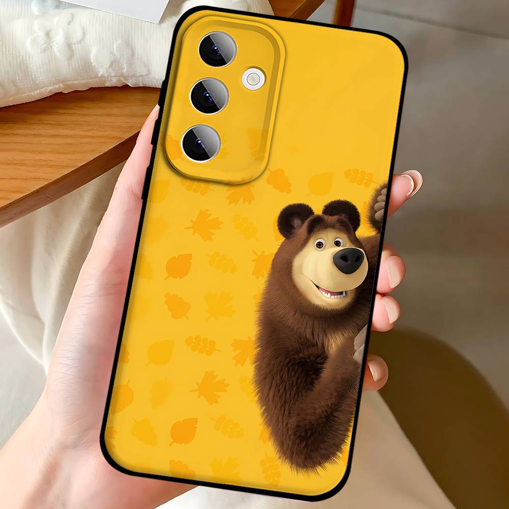 Cartoon M-MashaS And The B-Bears Phone Case For Samsung Galaxy S24/S25/S22/S30/Note20/Lite/Ultra Soft Original Liquid Silicone