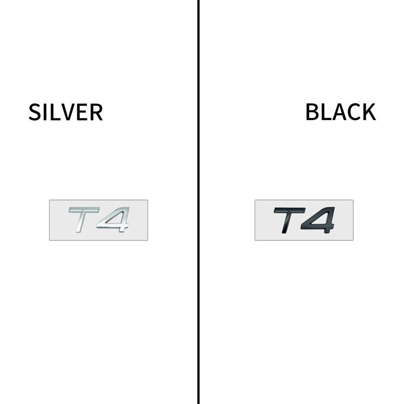 3D Car Styling Chrome Metal Black Silver Sticker Tail Emblem Rear Decal Letter Logo For Volvo T4 T5 T6 T8 B3 B4 B6 B8 V40 XC60