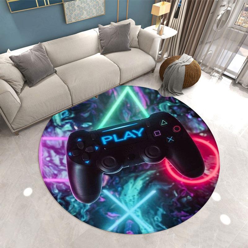 Circular Carpet Gaming Controller Esports Room Decoration Carpet Esports Chair Silent Anti Slip Pad Furniture Home Decoration