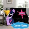 Custom Name Little Unicorn Friendship Blanket bed sofa Blanket Flannel Blanket for Camping, Hiking, Picnic Essentials,gift for Fan family