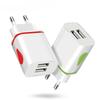 Dual USB EU Stecker Ladegerät Drop LED Licht 2 Port Universal Telefon Tablet 5V 2,1 ein Ladegerät Tragbare power Android Adapter