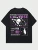 "The Secret of The Big Bang" Men's T-Shirt Summer Cotton Breathable Oversized Hip-Hop Street Style Graphic Short Sleeve Tee