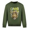 Cavalli Class Mens Leopard Print Logo Sweatshirt