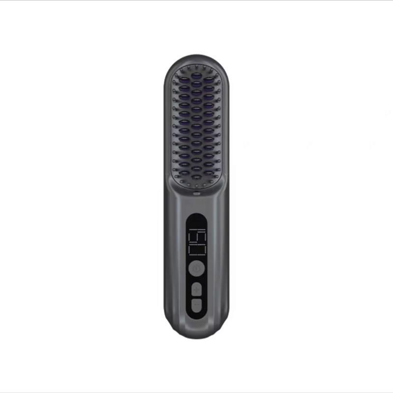 Lowra Rouge Roller Wireless Negative Ion Hair Comb – Damage-Free, Anti-Static, and Portable Electric Straightener.