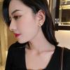 Elegant and Exquisite Opal Petal Circle Stud Earrings For Woman New Classic Jewelry Luxury Party Girl's Unusual Earrings