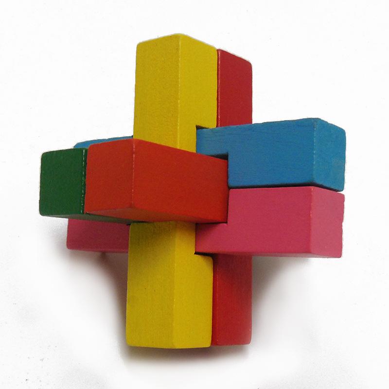 Wooden Kongming Luban Lock Puzzle for Adults & Kids