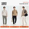 BENLAI Men's Thickened Warm Straight-Leg Drawstring Casual Trousers