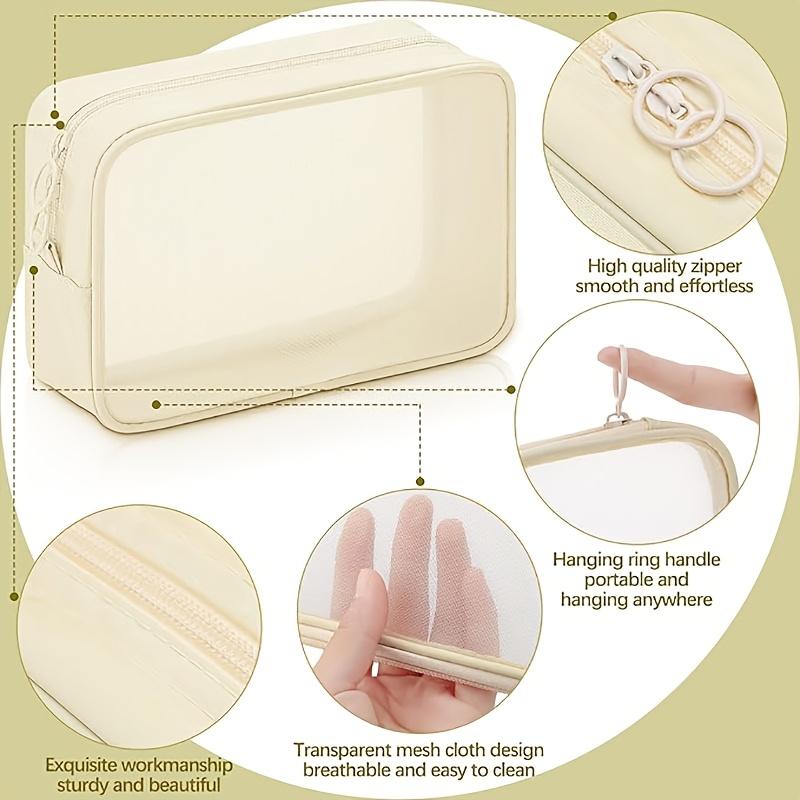 Travel TranspaBag Thickened Nylon Mesh Cosmetic Bag Breathable Portable Storage Cosmetic Bag, Packaging edge protection products