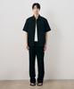 MINDBRIDGE [Couture] Crease Oversized Short Sleeve Pleated Shirt - 2 Colors