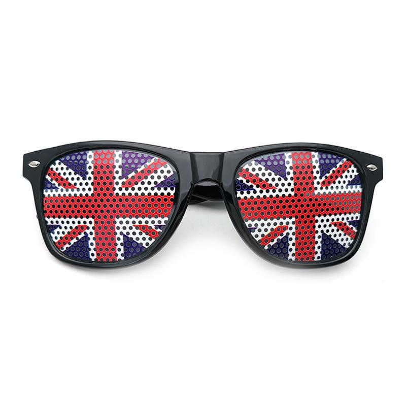 New Unisex Flag Style Women Men Sunglasses Decorative Spectacles Eyeglasses Frames for Party 42 Countries Sun Glasses