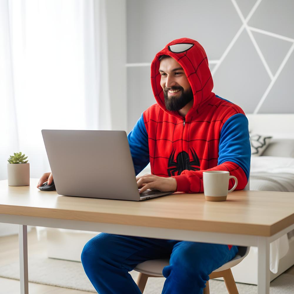 Piżama Onesie Kigurumi Kostium Przebranie Spiderman Xl: 175 - 185Cm