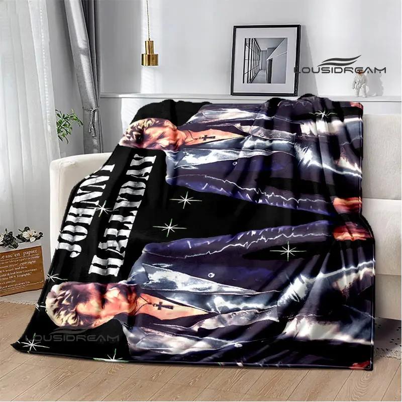 French rock star Johnny Hallyday blanket picnic blanket vintage blanket home travel bed blanket thin blanket birthday gift