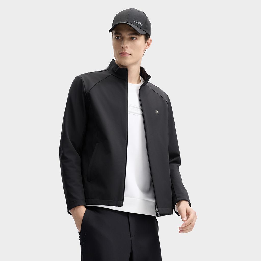 Fila Fleece Jacket With Stand Collar Men Jackets Black F11M513701FBK
